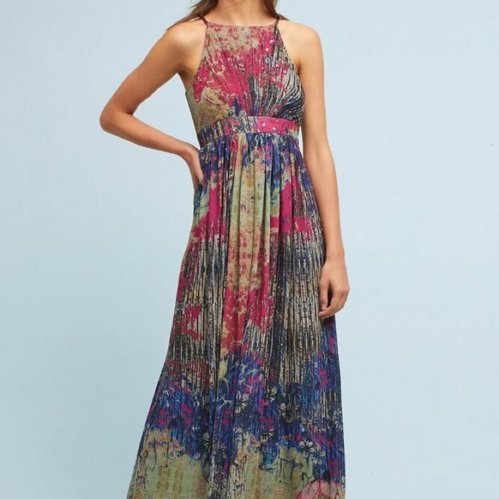 Anthropologie floral maxi bhanuni dress